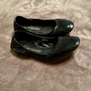 Tory Burch Black Patent Flats